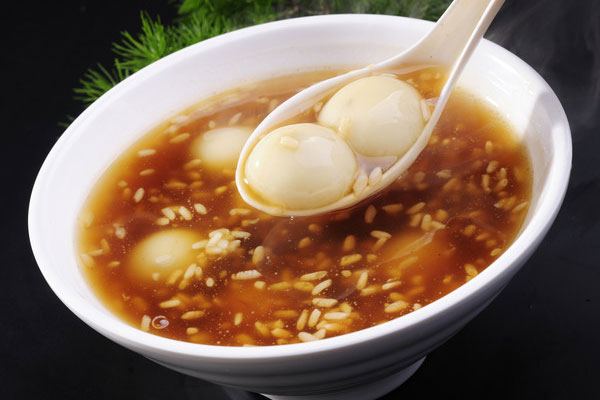 倾品红糖醪糟汤圆加盟学员制作成品